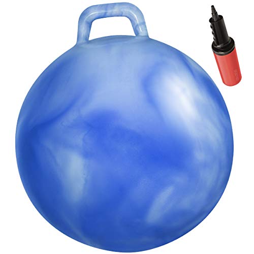 WALIKI Adult Size Hopper Ball | Jumping Ball | Hopping Ball | Bouncy Ball with Handles | Blue 29”