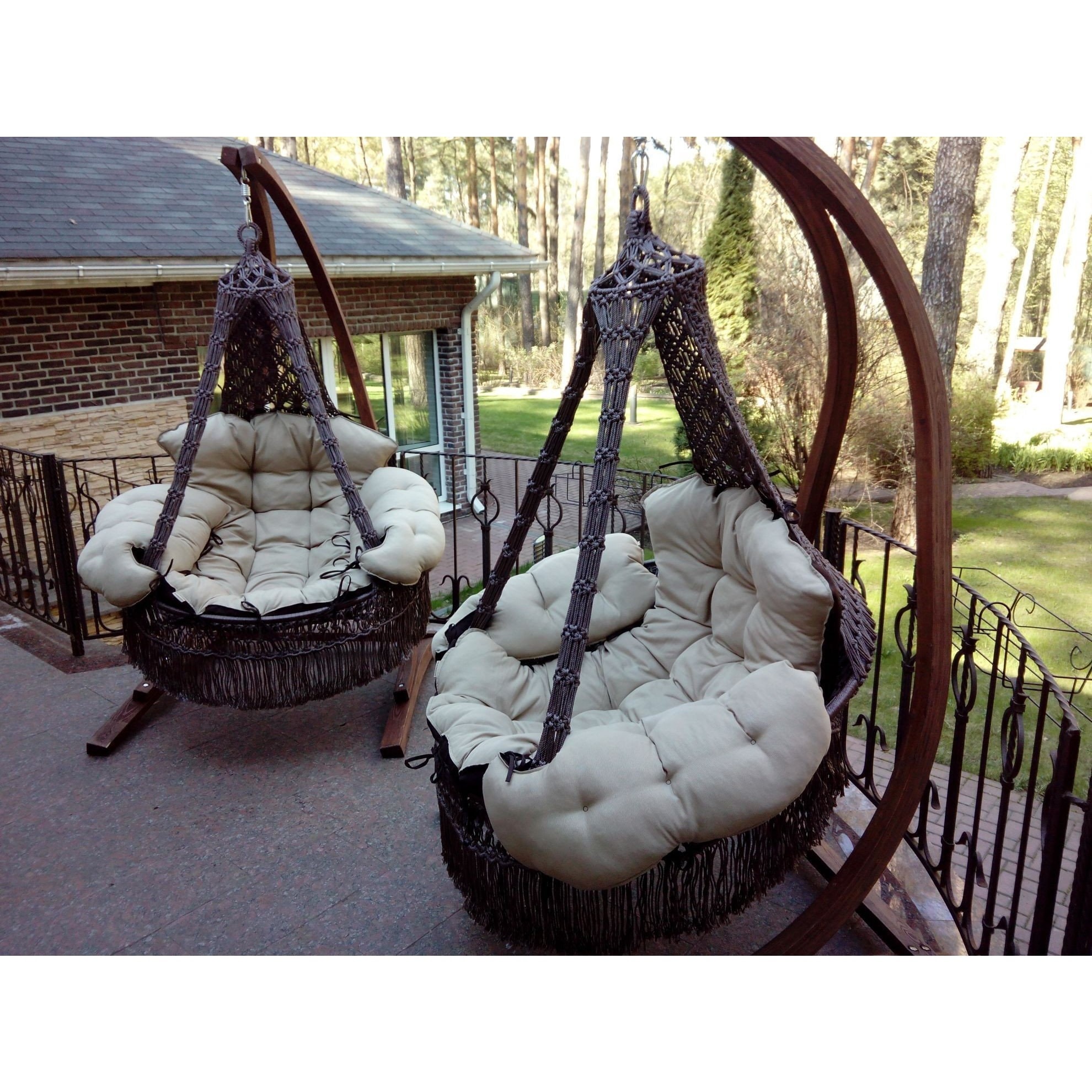 Hammock Swing Chair (120cm diameter) with Wooden stand