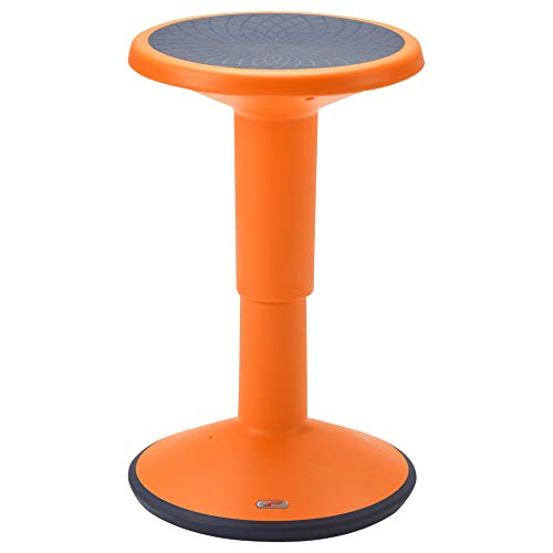 ECR4Kids SitWell Wobble Stool, Adjustable Height, Active Seating, Orange