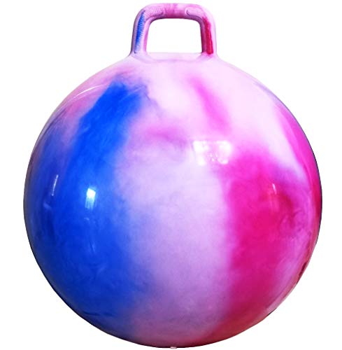 AppleRound Space Hopper Ball with Air Pump: 20in/50cm Diameter for Ages 7-9, Hop Ball, Kangaroo Bouncer, Hoppity Hippity Hop, Jumping Ball, Sit and Bounce