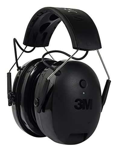 3M WorkTunes Connect + Gel Ear Cushions Hearing Protector with Bluetooth Wireless Technology, NRR 23 dB, Hearing protection for Mowing, Snowblowing, Construction, and Work Shops