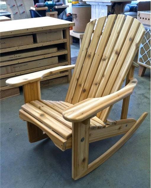 Cedar Adirondack Rocking Chair - Handmade by Ozark Mountain Furniture